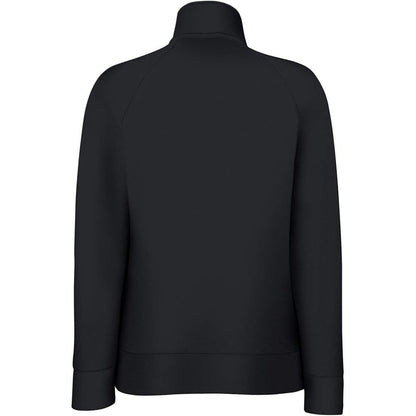Black - Back - Fruit of the Loom Womens-Ladies Lady Fit Sweat Jacket