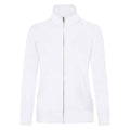 White - Front - Fruit of the Loom Womens-Ladies Lady Fit Sweat Jacket