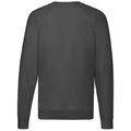 Light Graphite - Back - Fruit of the Loom Unisex Adult Lightweight Raglan Sweatshirt