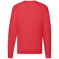 Red - Back - Fruit of the Loom Unisex Adult Lightweight Raglan Sweatshirt