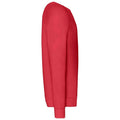 Red - Side - Fruit of the Loom Unisex Adult Lightweight Raglan Sweatshirt