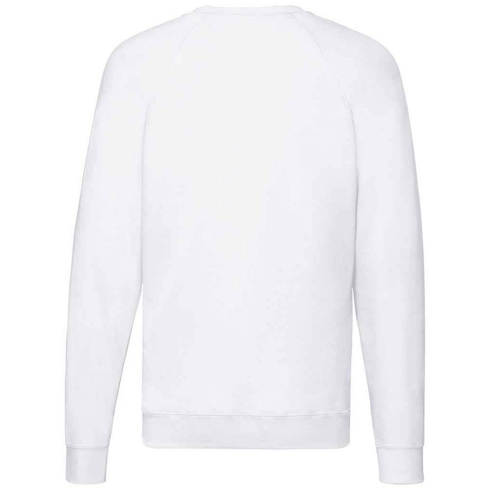 White - Back - Fruit of the Loom Unisex Adult Lightweight Raglan Sweatshirt