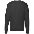 Black - Back - Fruit of the Loom Unisex Adult Lightweight Raglan Sweatshirt