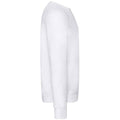 White - Side - Fruit of the Loom Unisex Adult Lightweight Raglan Sweatshirt