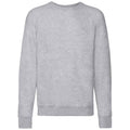 Heather Grey - Front - Fruit of the Loom Unisex Adult Lightweight Raglan Sweatshirt