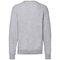 Heather Grey - Back - Fruit of the Loom Unisex Adult Lightweight Raglan Sweatshirt