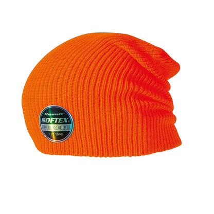 Fluorescent Orange - Back - Result Core Unisex Adult Softex Beanie