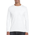 White - Side - Gildan Unisex Adult Long-Sleeved T-Shirt