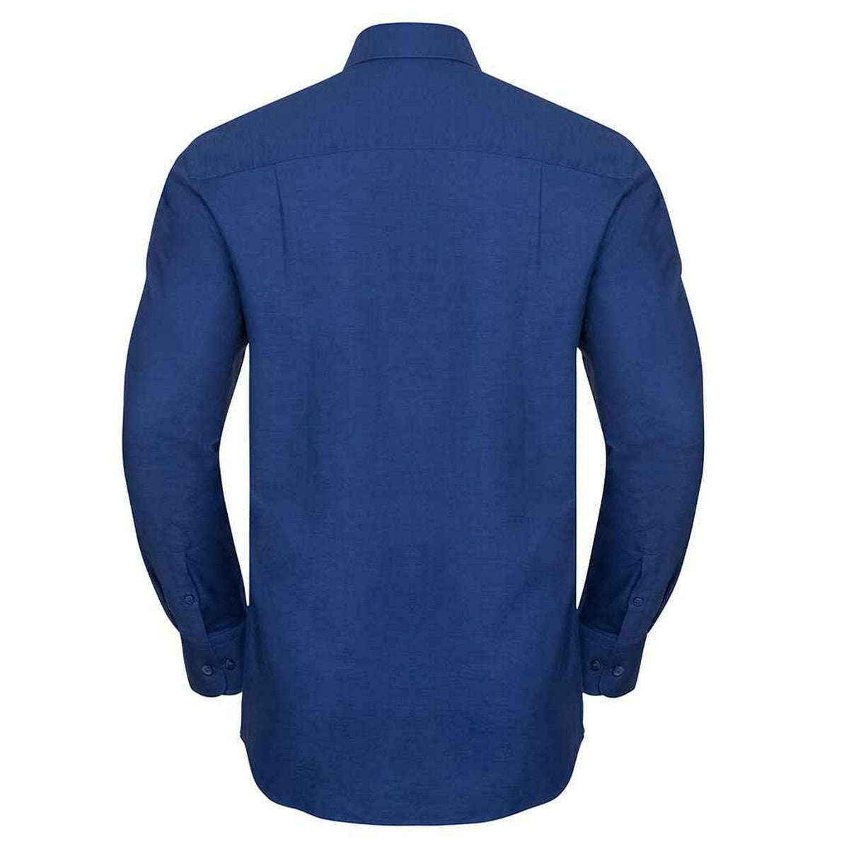 Bright Royal Blue - Back - Russell Collection Mens Oxford Easy-Care Long-Sleeved Formal Shirt