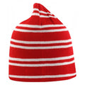 Red-White - Front - Result Unisex Adult Team Reversible Beanie