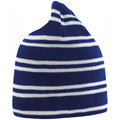 Royal Blue-White - Front - Result Unisex Adult Team Reversible Beanie