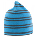 Aqua-Grey - Front - Result Unisex Adult Team Reversible Beanie