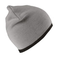 Grey-Black - Front - Result Unisex Adult Reversible Fashion Beanie
