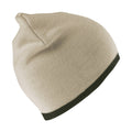 Stone-Olive - Front - Result Unisex Adult Reversible Fashion Beanie