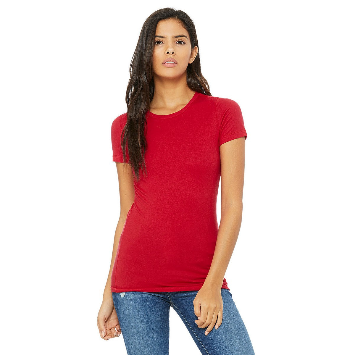 Red - Front - Bella + Canvas Womens-Ladies The Favourite T-Shirt
