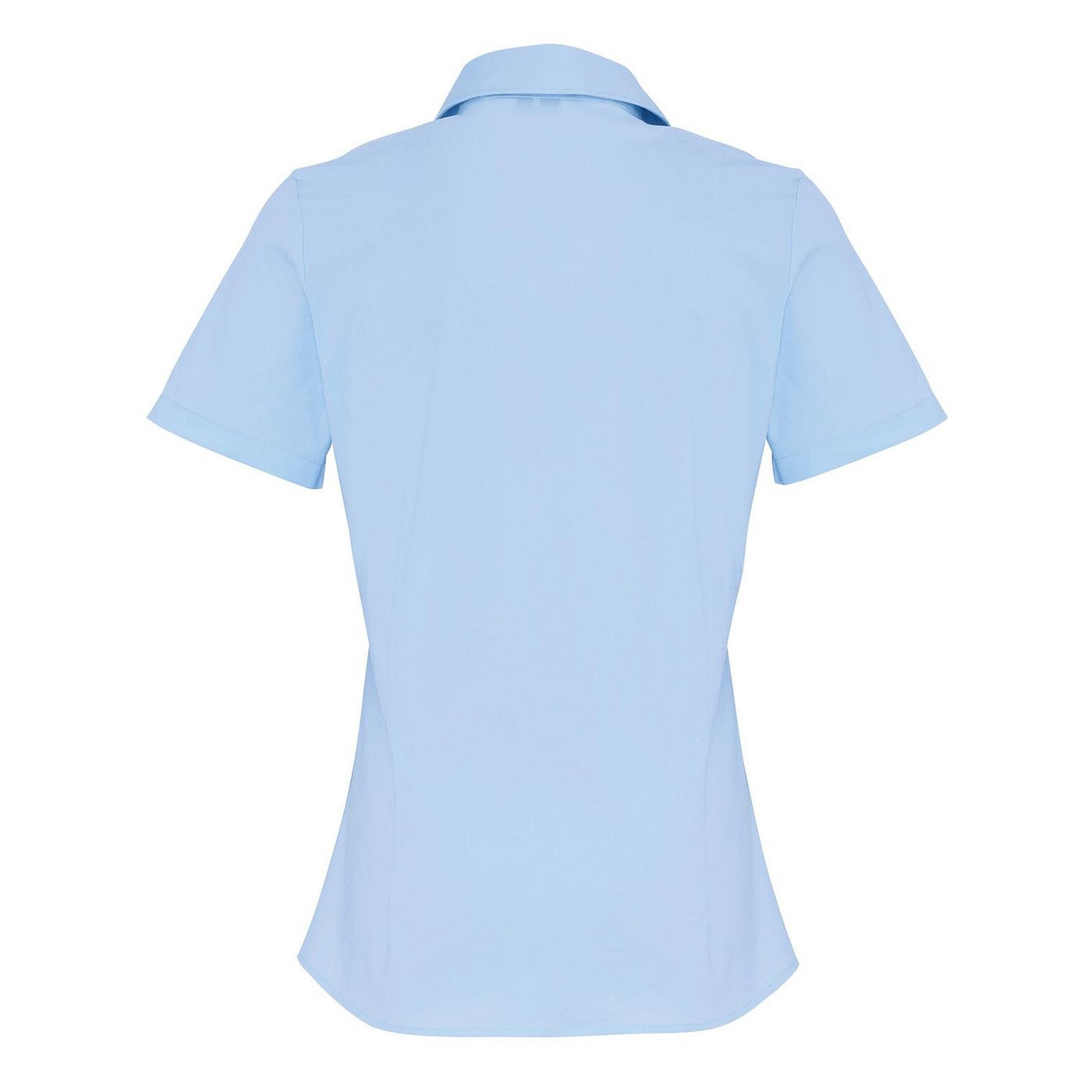 Pale Blue - Back - Premier Womens-Ladies Stretch Short-Sleeved Formal Shirt