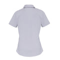 Silver - Back - Premier Womens-Ladies Stretch Short-Sleeved Formal Shirt
