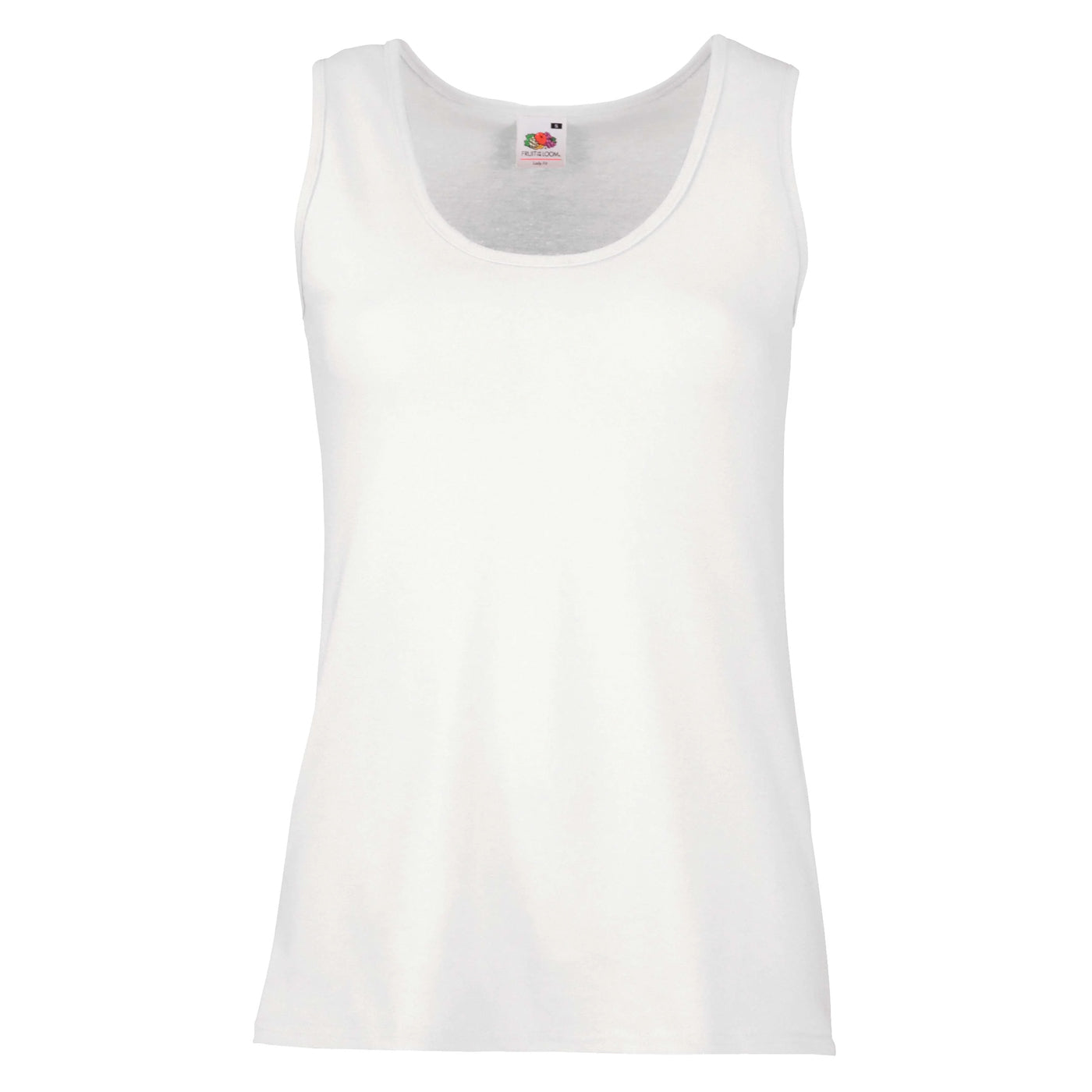 White - Front - Fruit of the Loom Womens-Ladies Value Lady Fit Vest Top