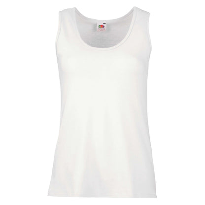 White - Front - Fruit of the Loom Womens-Ladies Value Lady Fit Vest Top