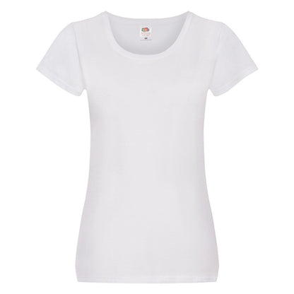 White - Front - Fruit of the Loom Womens-Ladies Original Lady Fit T-Shirt