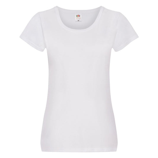 White - Front - Fruit of the Loom Womens-Ladies Original Lady Fit T-Shirt