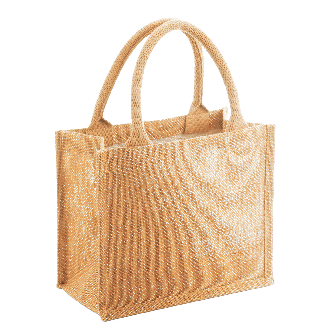 Natural Gold - Front - Westford Mill Shimmer Jute Mini Gift Bag