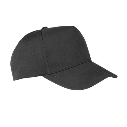 Black - Back - Result Headwear Childrens-Kids Boston 5 Panel Baseball Cap