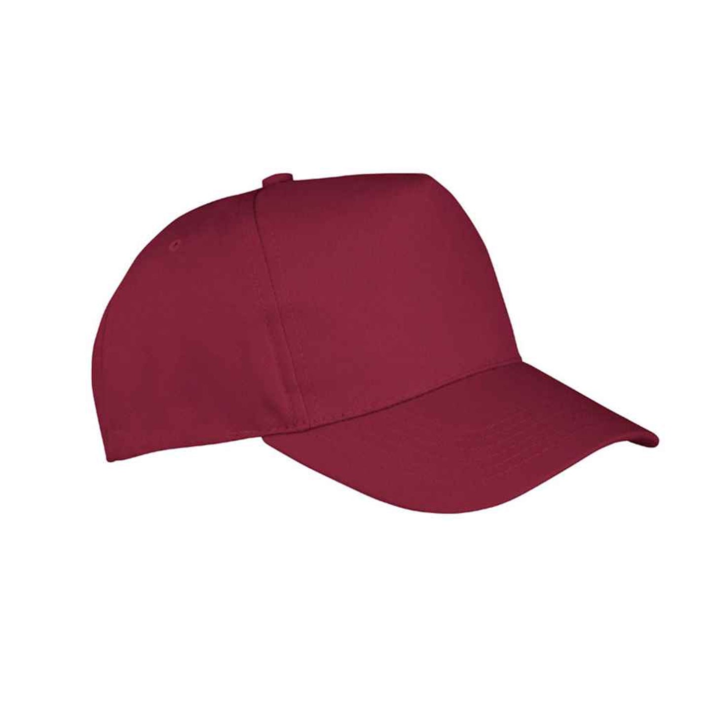 Burgundy - Back - Result Headwear Childrens-Kids Boston 5 Panel Baseball Cap
