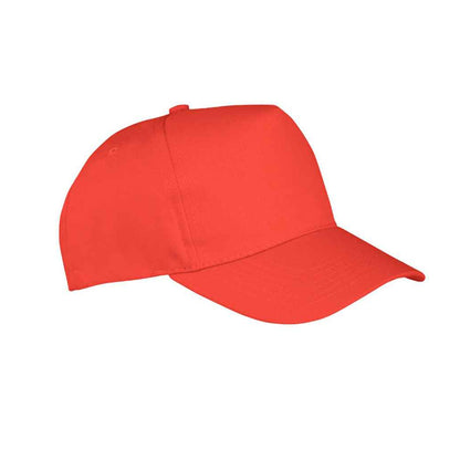 Red - Back - Result Headwear Childrens-Kids Boston 5 Panel Baseball Cap
