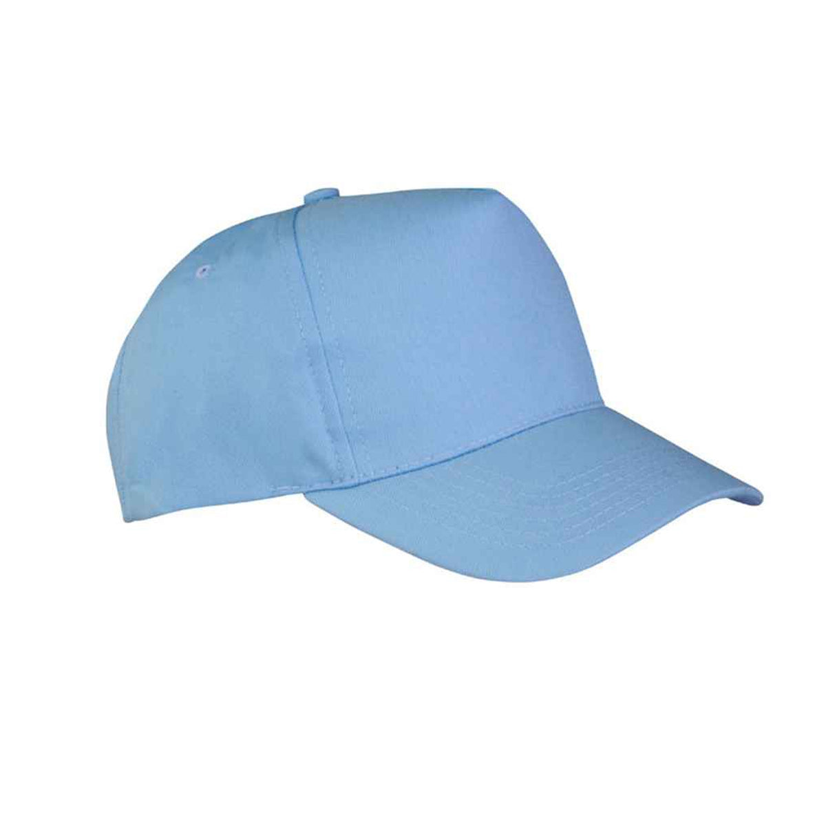 Sky Blue - Back - Result Headwear Childrens-Kids Boston 5 Panel Baseball Cap