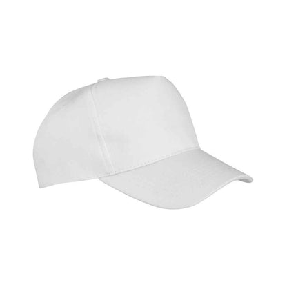 White - Back - Result Headwear Childrens-Kids Boston 5 Panel Baseball Cap