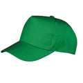 Kelly Green - Front - Result Headwear Childrens-Kids Boston 5 Panel Baseball Cap