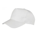 White - Front - Result Headwear Childrens-Kids Boston 5 Panel Baseball Cap