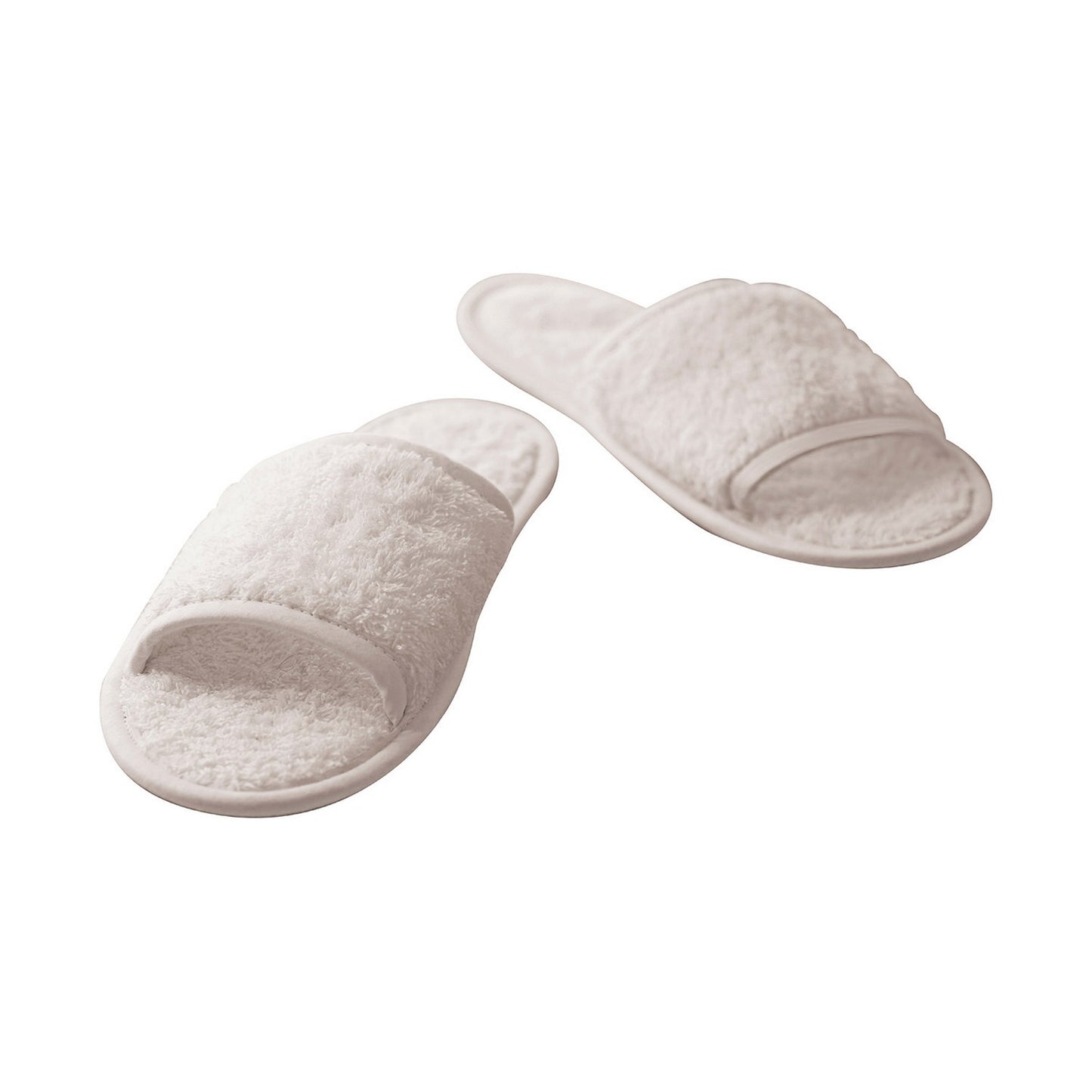 White - Front - Towel City Unisex Adult Classic Terrycloth Slippers