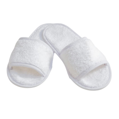 White - Side - Towel City Unisex Adult Classic Terrycloth Slippers