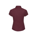 Port - Back - Russell Collection Womens-Ladies Easy-Care Fitted Short-Sleeved Shirt