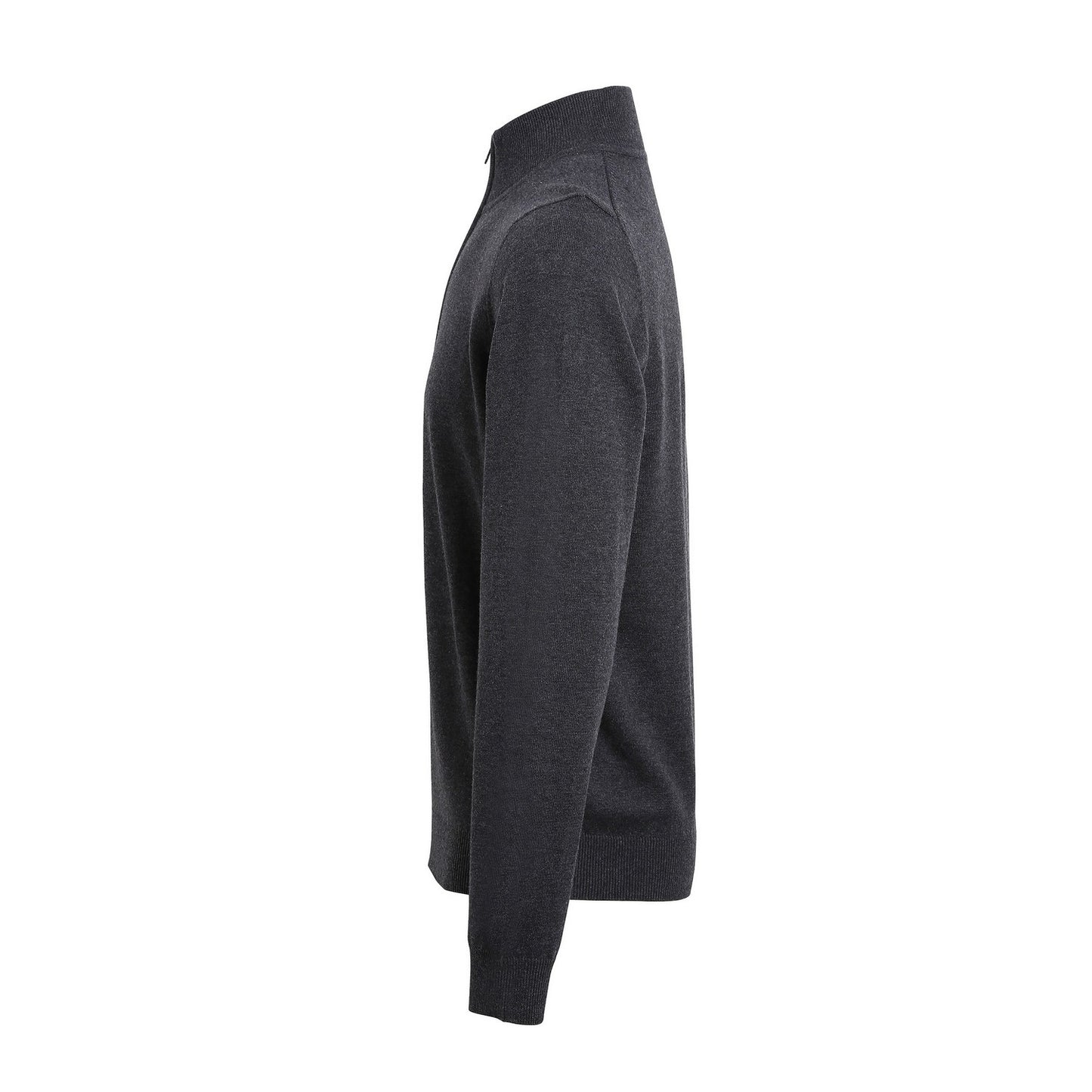 Charcoal - Side - Premier Mens Zip Neck Sweatshirt