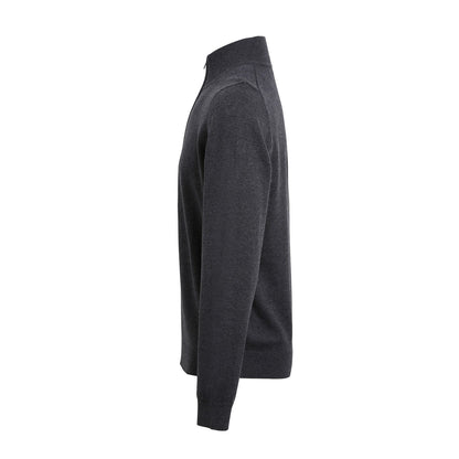 Charcoal - Side - Premier Mens Zip Neck Sweatshirt