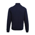 Navy - Back - Premier Mens Zip Neck Sweatshirt