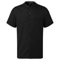 Black - Front - Premier Unisex Adult Recyclight Short-Sleeved Chef Shirt