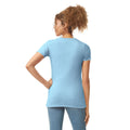 Light Blue - Back - Gildan Womens-Ladies Softstyle Plain Ringspun Cotton Fitted T-Shirt