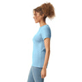 Light Blue - Side - Gildan Womens-Ladies Softstyle Plain Ringspun Cotton Fitted T-Shirt