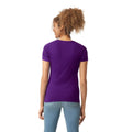 Purple - Back - Gildan Womens-Ladies Softstyle Plain Ringspun Cotton Fitted T-Shirt