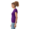 Purple - Side - Gildan Womens-Ladies Softstyle Plain Ringspun Cotton Fitted T-Shirt