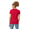Red - Back - Gildan Womens-Ladies Softstyle Plain Ringspun Cotton Fitted T-Shirt