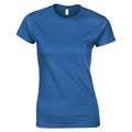 Royal Blue - Front - Gildan Womens-Ladies Softstyle Plain Ringspun Cotton Fitted T-Shirt