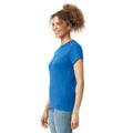 Royal Blue - Side - Gildan Womens-Ladies Softstyle Plain Ringspun Cotton Fitted T-Shirt