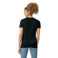 Black - Back - Gildan Womens-Ladies Softstyle Plain Ringspun Cotton Fitted T-Shirt