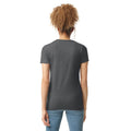 Charcoal - Back - Gildan Womens-Ladies Softstyle Plain Ringspun Cotton Fitted T-Shirt
