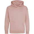 Dusty Pink - Front - Awdis Childrens-Kids Heather Hoodie